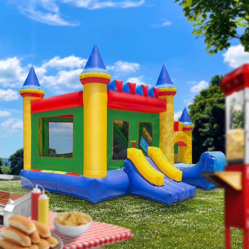 Commercial Castle Bounce House and Slide with Blower