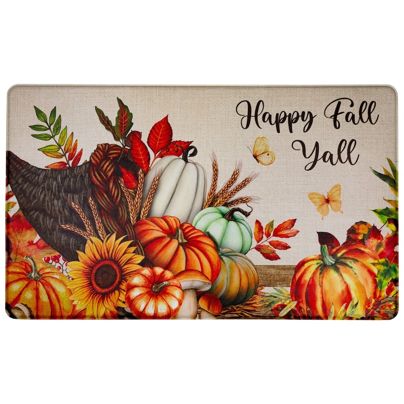 Happy Fall Y'all Kitchen Comfort Anti-Fatigue Floor Mat - 17.75" x 29.5"