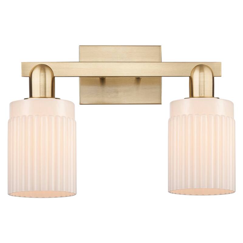 Innovations Lighting Endless Possibilities Arcadia - Hadley - 2 Light 16" Bath Vanity Light - Champagne Bronze/Matte White