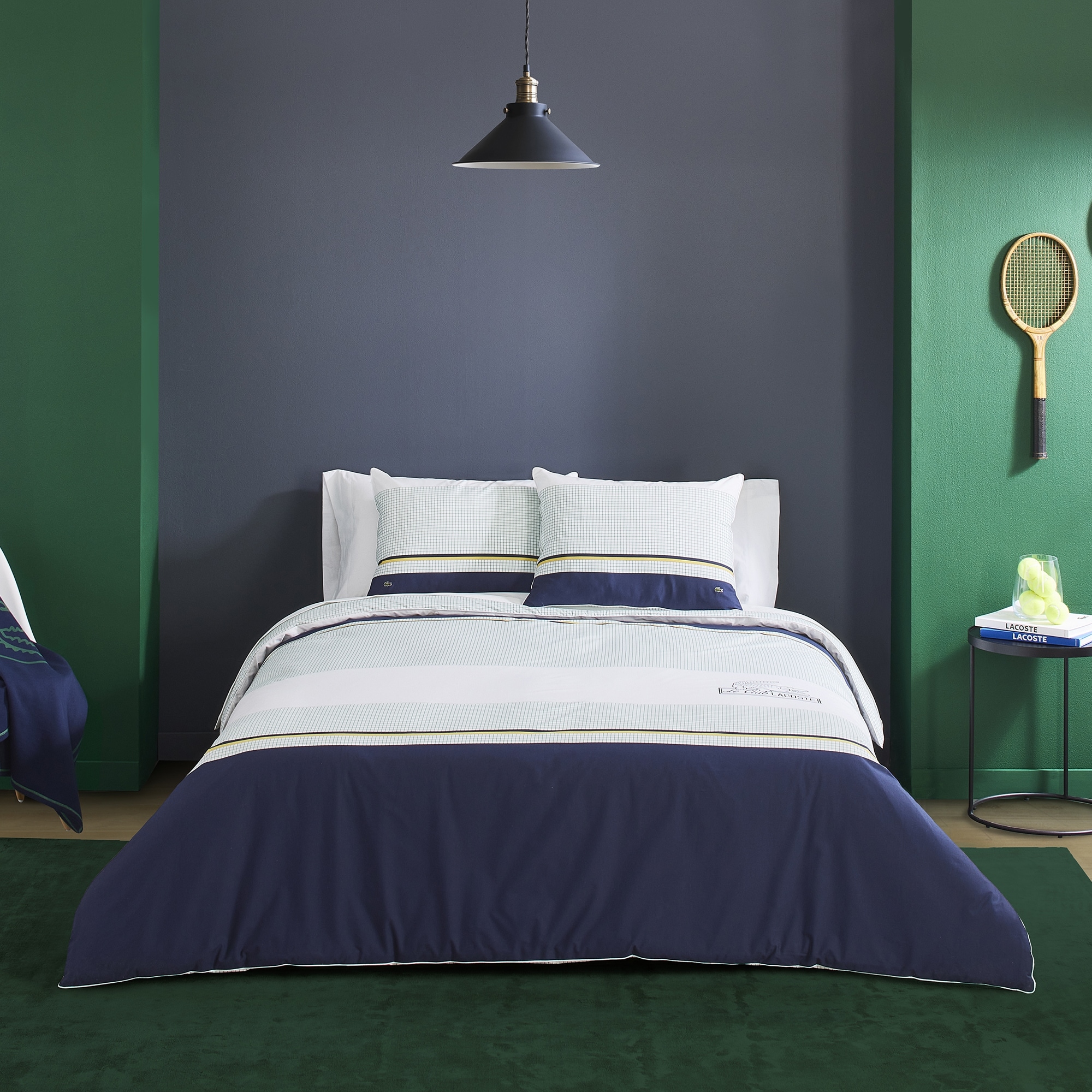 Lacoste Valleyfield 3-Piece Reversible Cotton Comforter Set