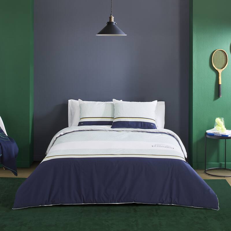 Lacoste Valleyfield 3-Piece Cotton Reversible Comforter Set - King