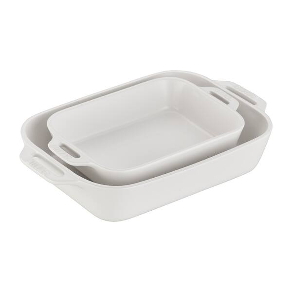 Shop Staub Ceramic 2 Pc Rectangular Baking Dish Set Overstock 14387320