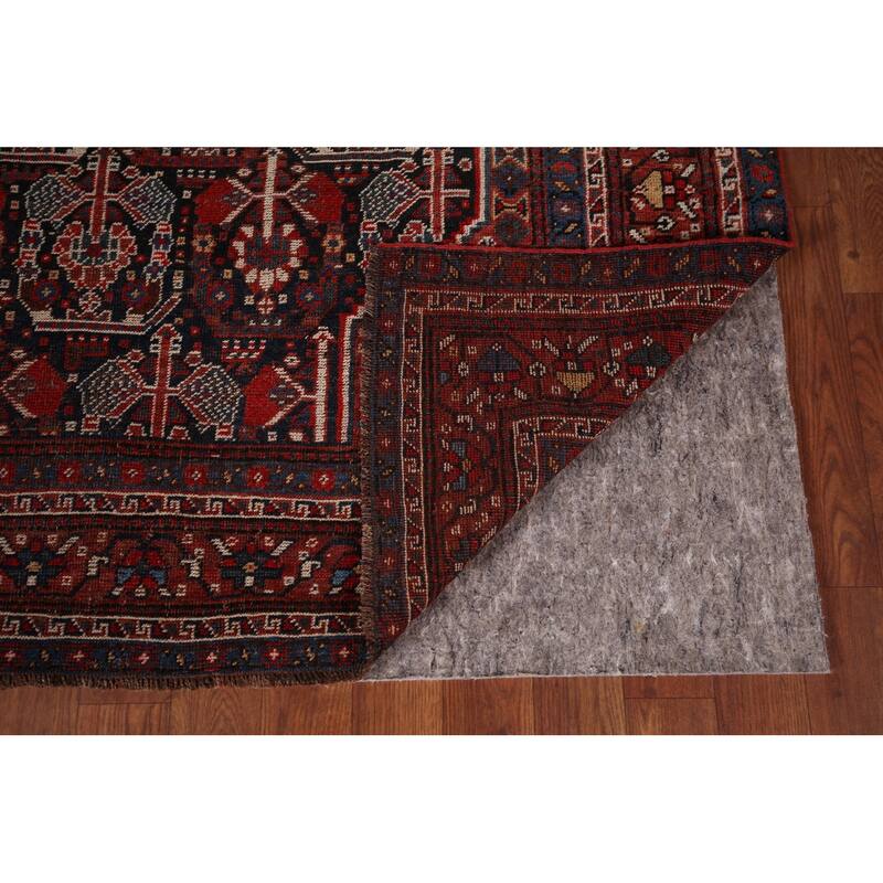 Pre-1900 Antique Qashqai Persian Area Rug Hand-Knotted Wool Carpet - 4'11"x 6'4"
