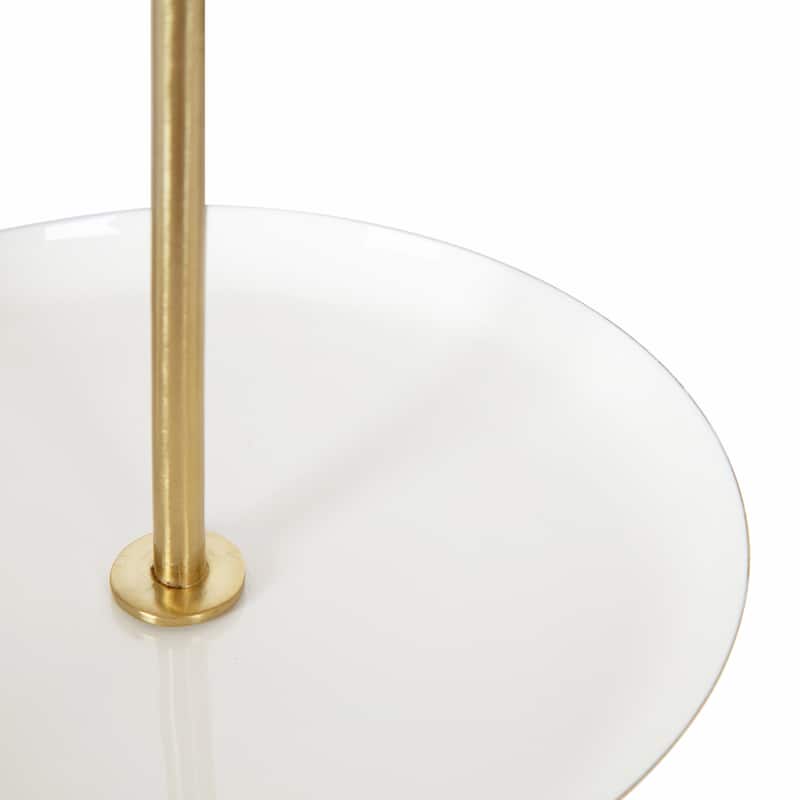 Kate and Laurel Laranya Tiered Round Decorative Tray - 12x12x15