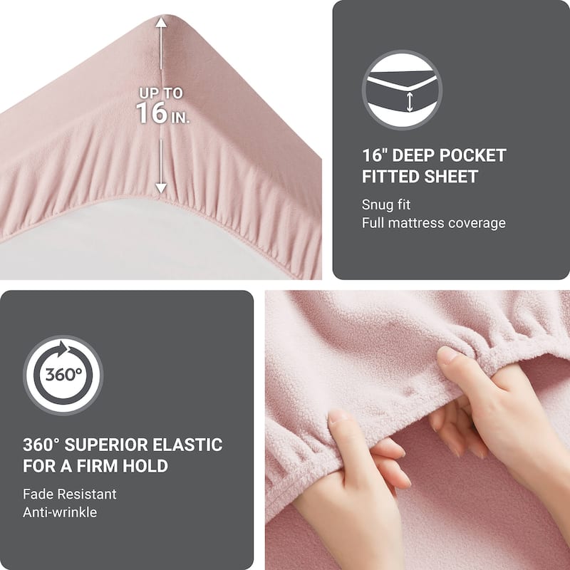 Madison Park Micro Fleece Bed Sheet Set
