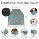 preview thumbnail 6 of 4, Sweet Jojo Designs Boho Wildflower Vintage Floral Girl 5 in 1 Baby Car Seat Nursing Cover Blue Orange Paisley Bohemian Farmhouse