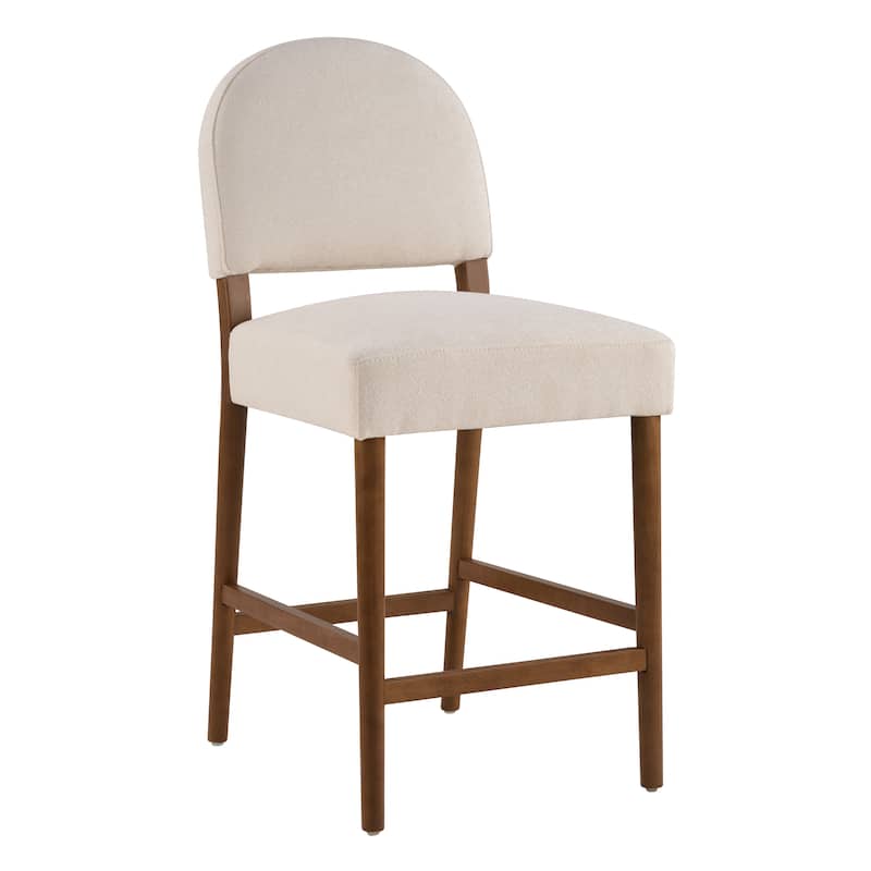 Christopher Knight Home - Upholstered Counter Height Bar Stool Set with Spacious Seat & Adjustable Floor Levelers, Set of 2