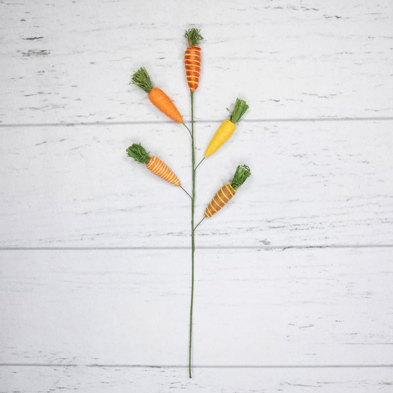 Striped Carrots Artificial Easter Spray - 23.75"