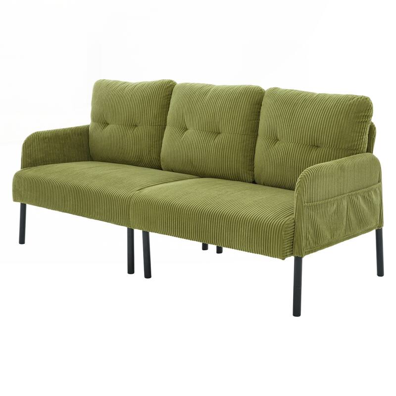Oversized Loveseat, Modern & Plush Double-seater Sofa, Corduroy Upholstered Couch