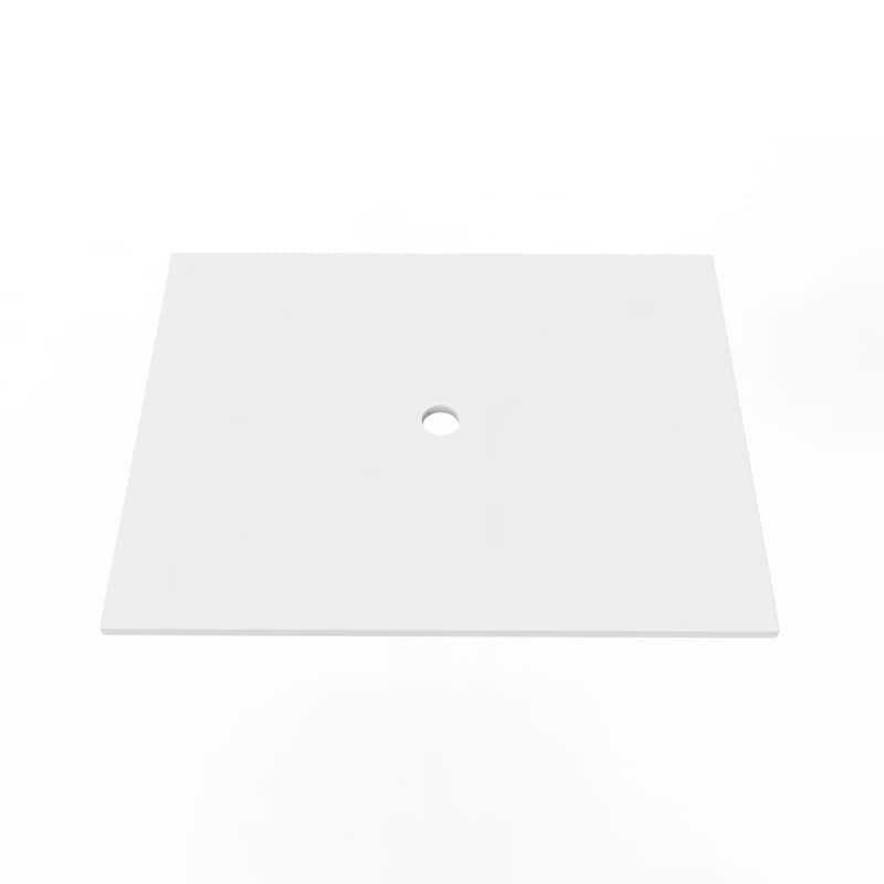 Thin Modern White Solid Surface Vanity Countertop - Sizes 24", 30", 36", 48", 60", 72", 84"