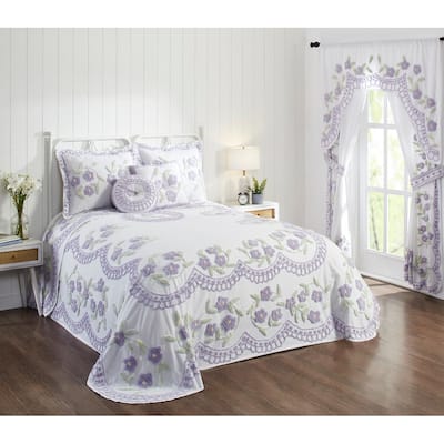 Better Trends Bloomfield Floral Tufted Chenille Cotton Bedspread