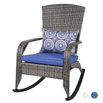 Outdoor Wicker Rocking Chair, Rattan Recliner