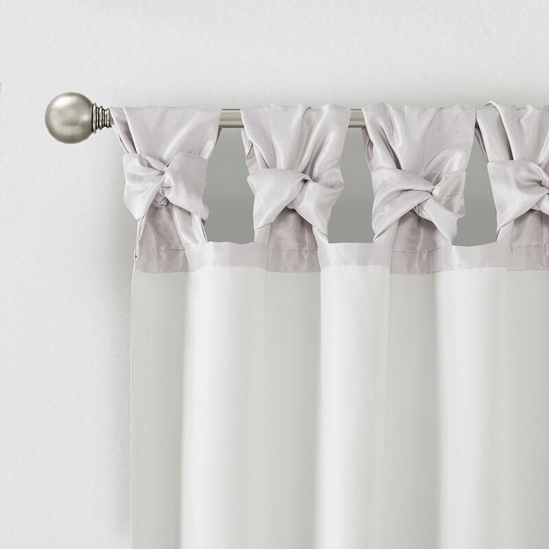 Twist Tab Lined Window Curtain Panel 50x108"
