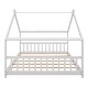 preview thumbnail 43 of 57, Roomfitters Twin Size House Bed with Wooden Frame, Modern Loft Design, Grey