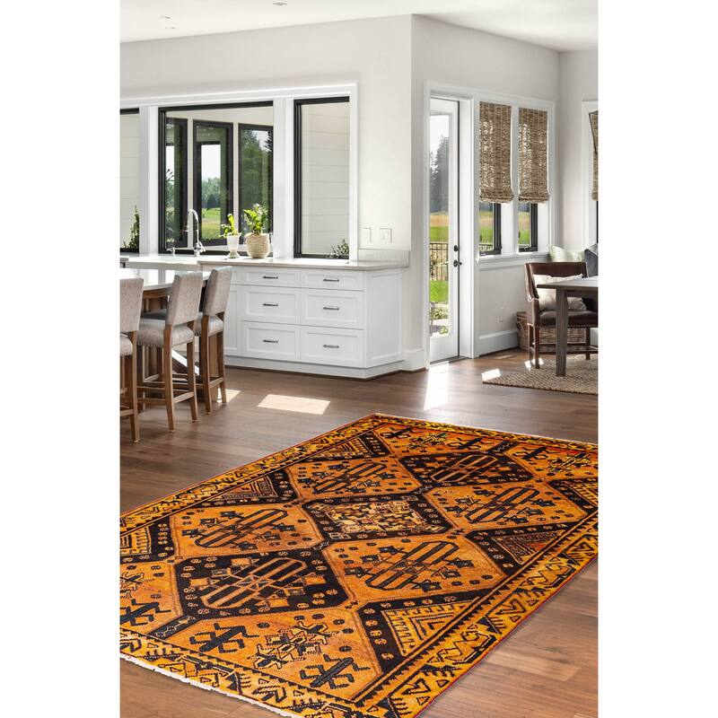ECARPETGALLERY Hand-knotted Melis Vintage Copper Wool Rug - 5'3 x 7'9