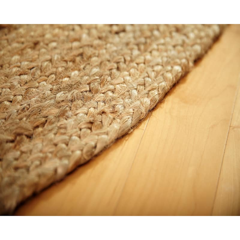 Jani Tara Braided Natural Jute Area Rug - Kerala Round Rug, 4-Feet, Durable, Superior Quality
