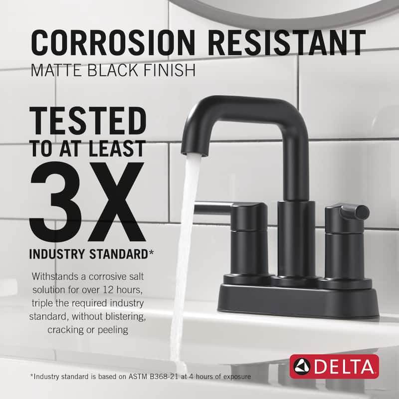 Delta 25849LF Nicoli 1.2 GPM Centerset Bathroom Faucet with Push