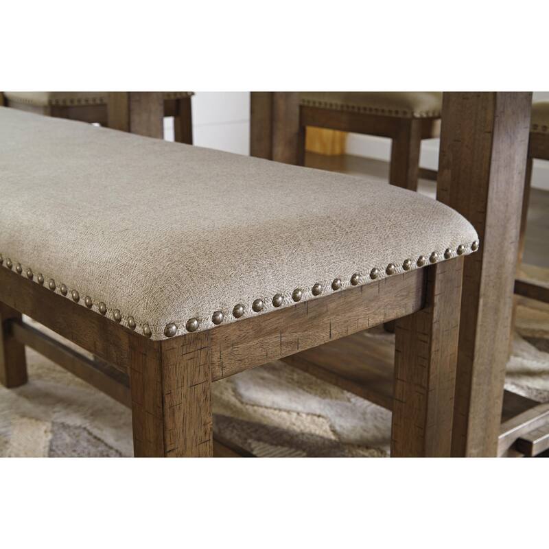 Moriville Counter Height Dining Bench - Beige/Brown