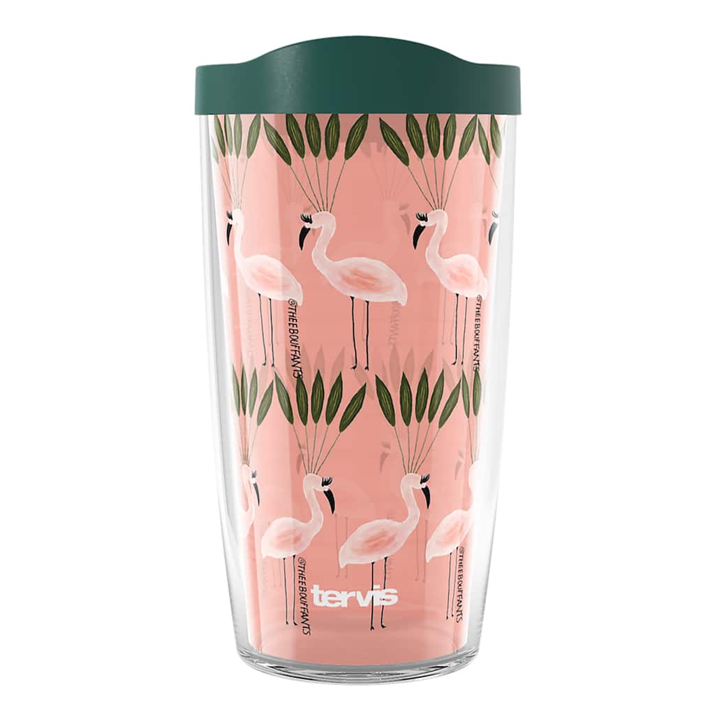 Tervis Bouffants and Broken Hearts Flocking Beautiful Made in USA Double Walled Insulated Tumbler Travel 16oz, Classic