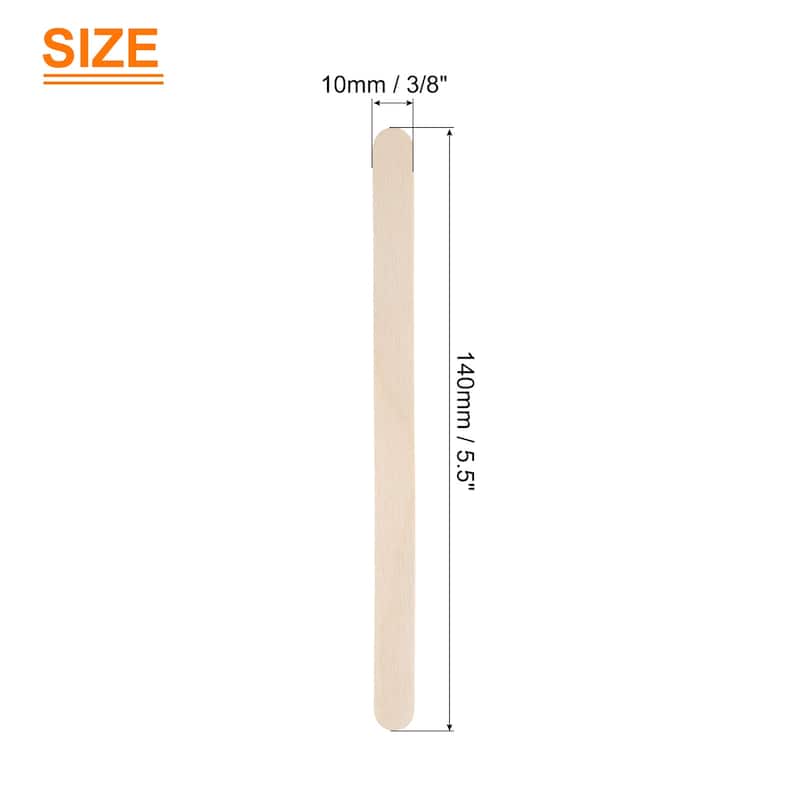150Pcs Craft Sticks Ice Cream Sticks Wooden Wax Sticks for Craft - Wood - 5.5 x 3/8 Inch
