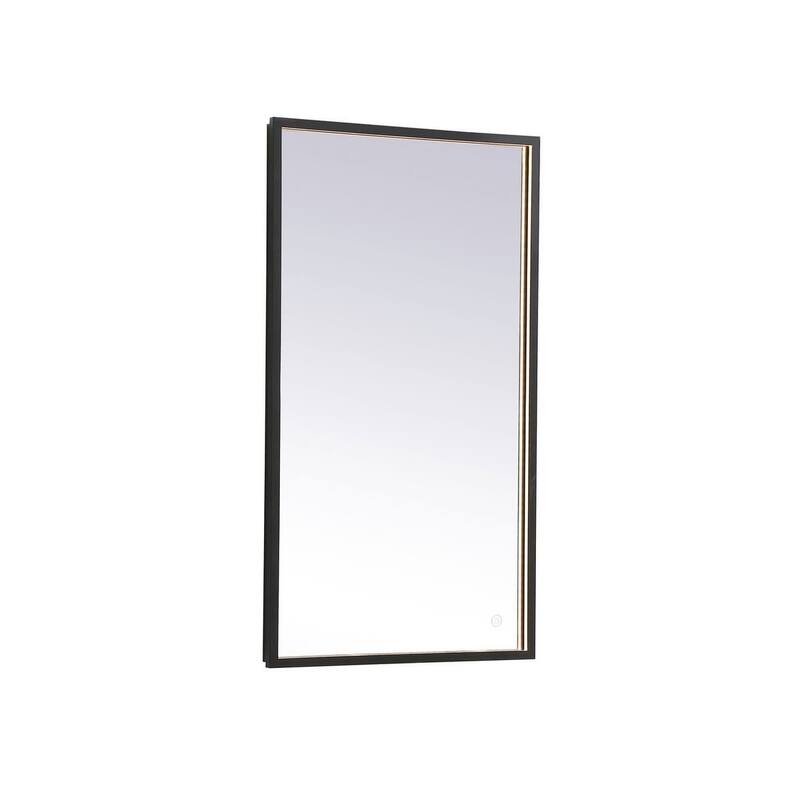Elegant Lighting MRE61836 Pier 18" W x 36" H Modern Rectangular - Black