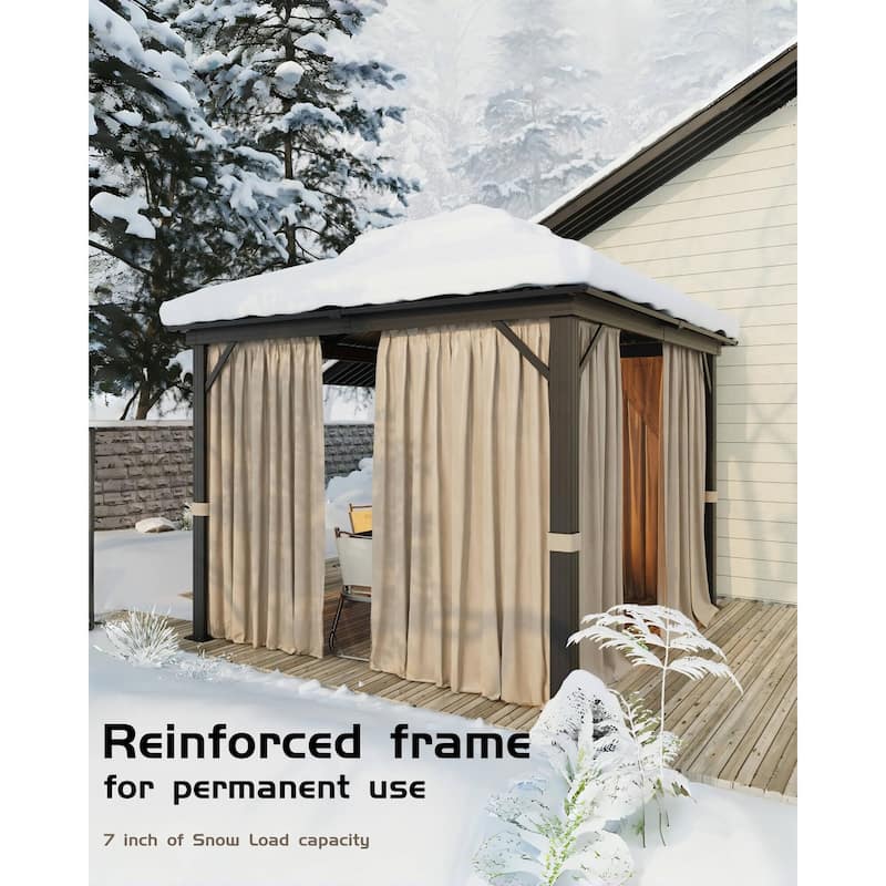 Hardtop Gazebo 10'x10',10'x12',10'x14',12'x12',12'x14',12'x16',12'x20'for All Weather