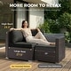 preview thumbnail 39 of 51, 7-Piece Outdoor Deep Seating Sectional Wicker Patio Conversation Set with Fire Pit