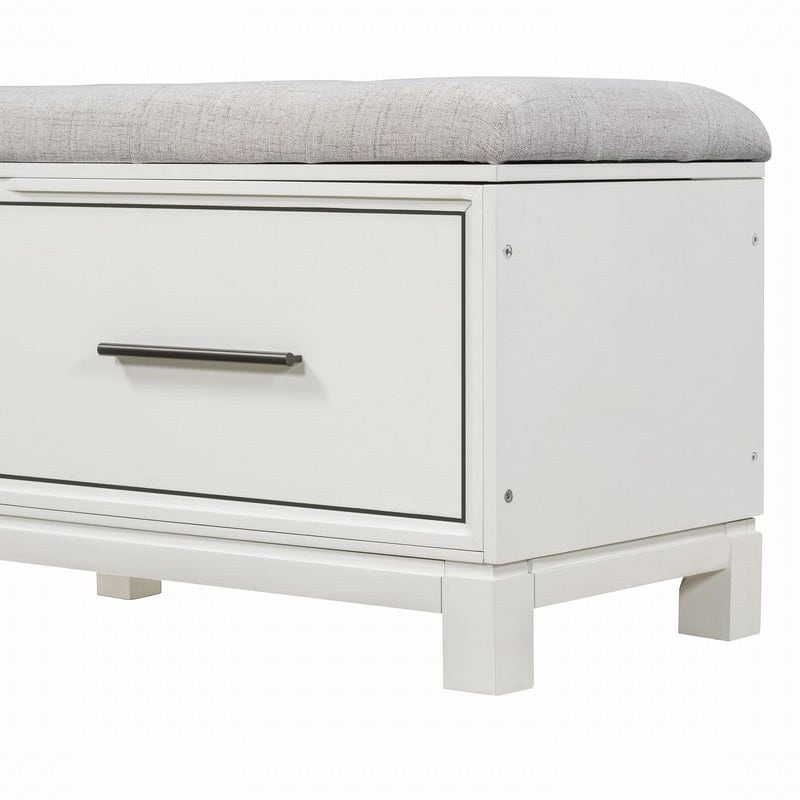 Shoe Bench with Removable Cushion and Hidden Storage for Entryway and Living Room Organization