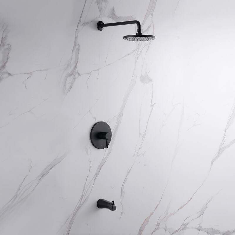 Luxier SS-C01 Single-Handle 1-Spray Tub and Shower Faucet with Valve