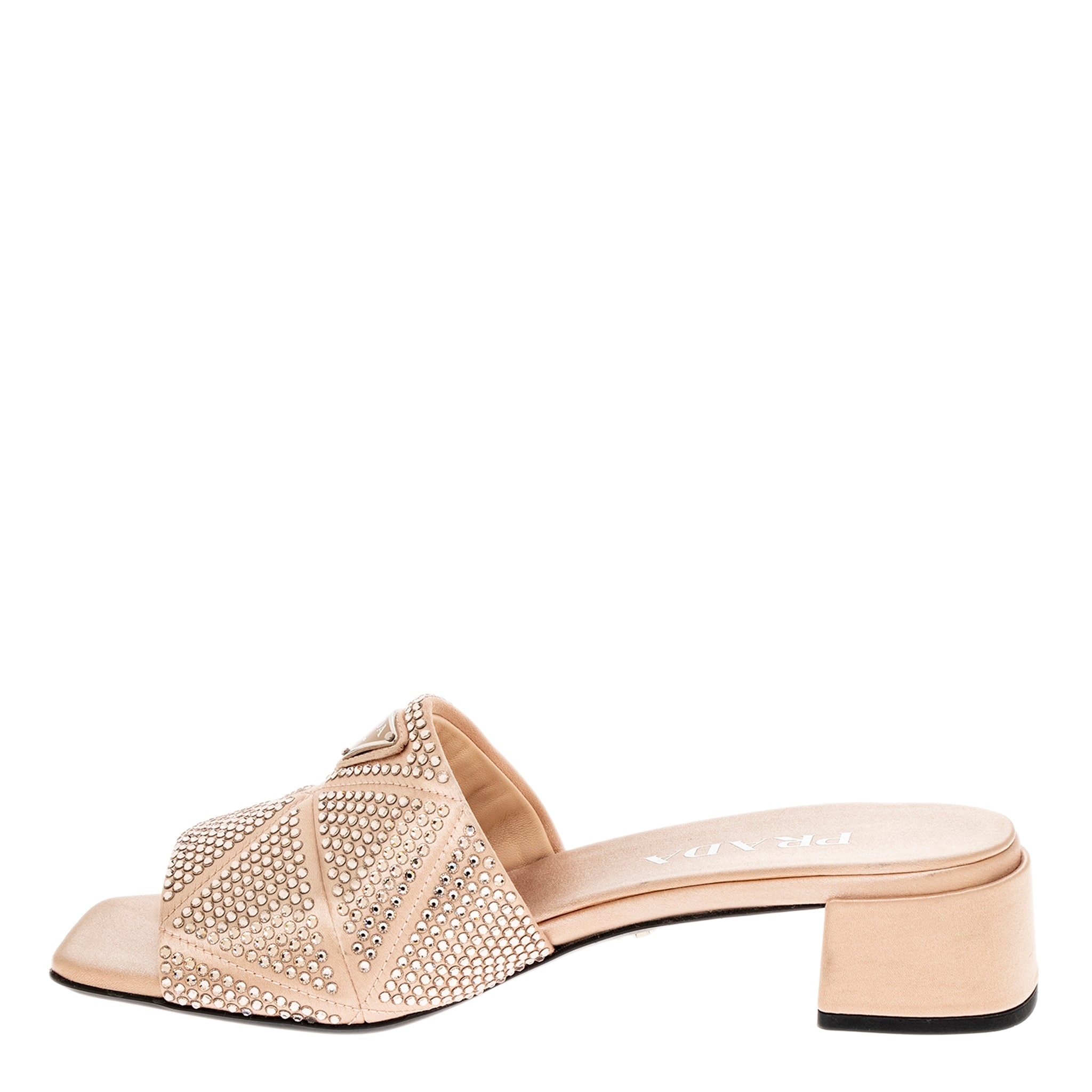 Prada Crystal Embellished Slides - Overstock - 43005305