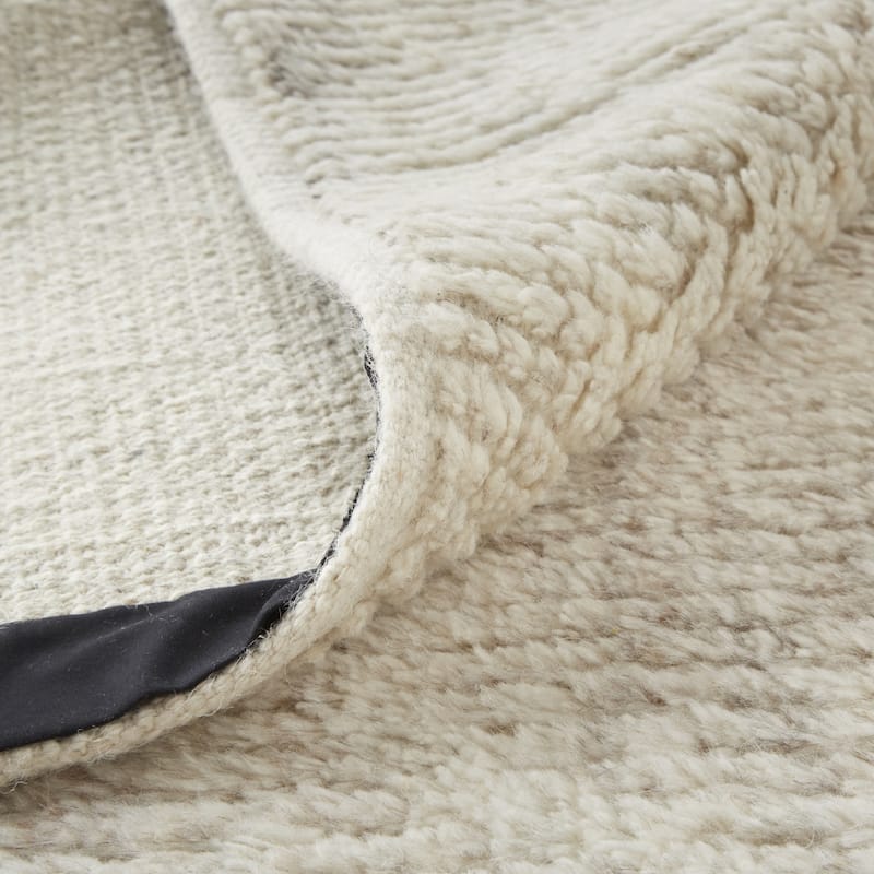 HomeRoots Solid Color Scandinavian Rectangle Area Rug - 180.00 in. x 138.00 in. x 0.39 in.