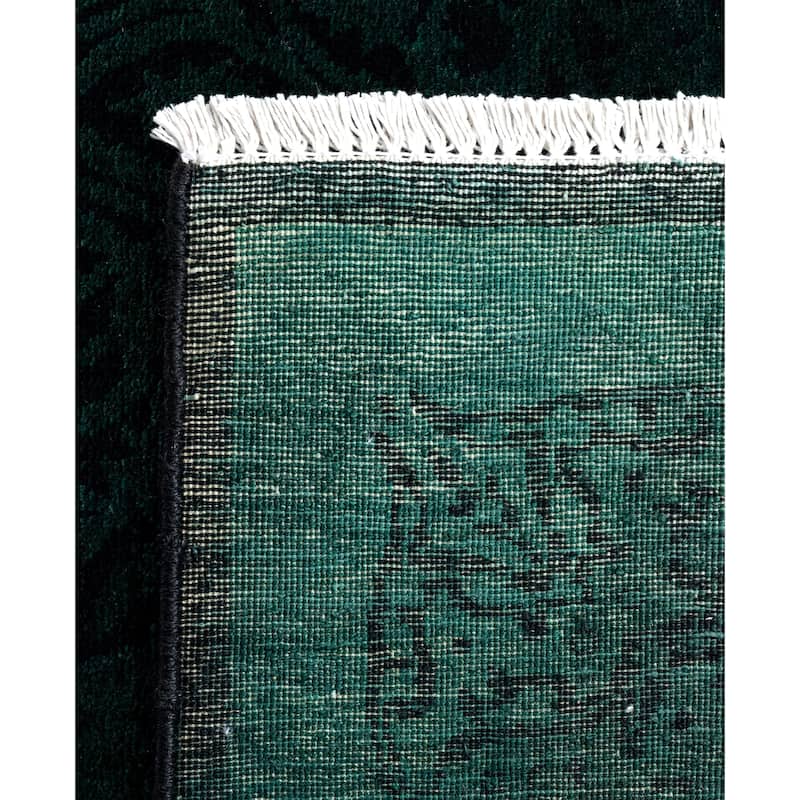 Overdyed One-of-a-Kind Hand-Knotted Area Rug - Black - 3' 1" x 5' 3"