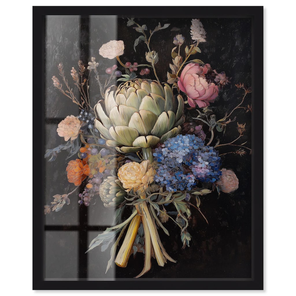 Moody Artichoke II Shadowbox by Art Remedy