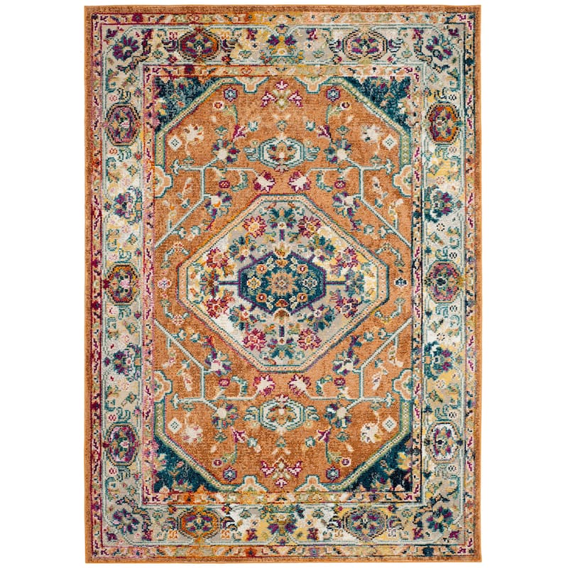 SAFAVIEH Savannah Basmah Boho Oriental Polyester Medallion Rug