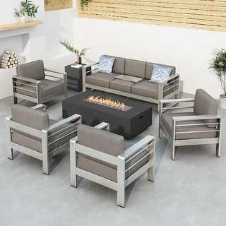 La-Z-Boy Breckenridge 8pc Java Brown Seating Set with Sunbrella