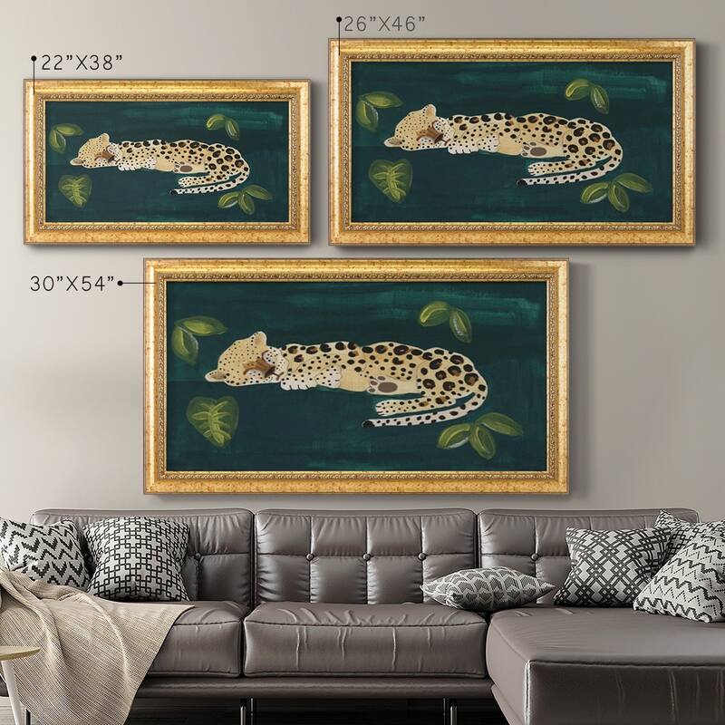 Lethargic Leopard II Premium Framed Canvas- Ready to Hang