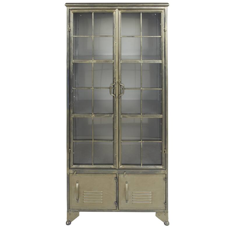 Metal Cabinet with 3 Shelves & 4 Doors