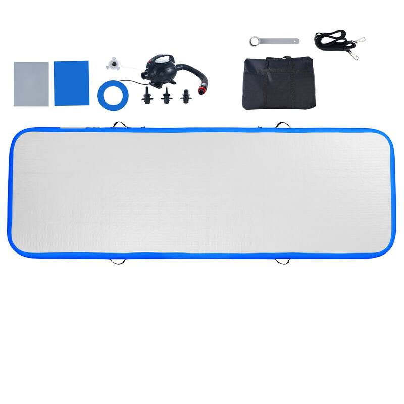 Gymnastics Air Mat, 4 inch Thickness Inflatable Gymnastics Tumbling Mat, Tumble Track with Electric Pump, Training Mats - 10 ft - 10 ft