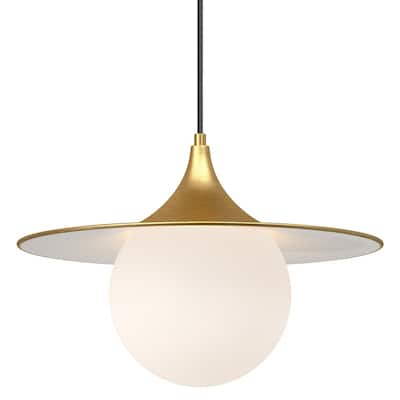 Alora Lighting PD525216OP Fuji 16" Wide Pendant with Opal Glass Shade