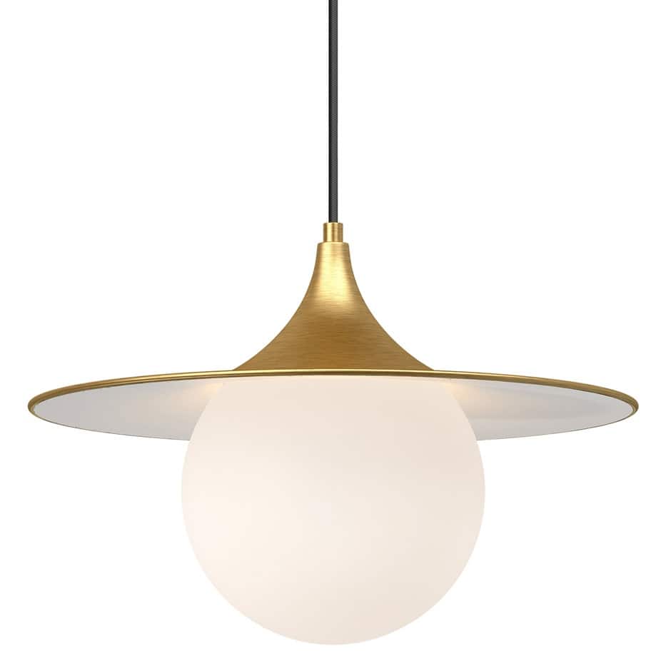 Alora Lighting PD525216OP Fuji 16" Wide Pendant with Opal Glass Shade