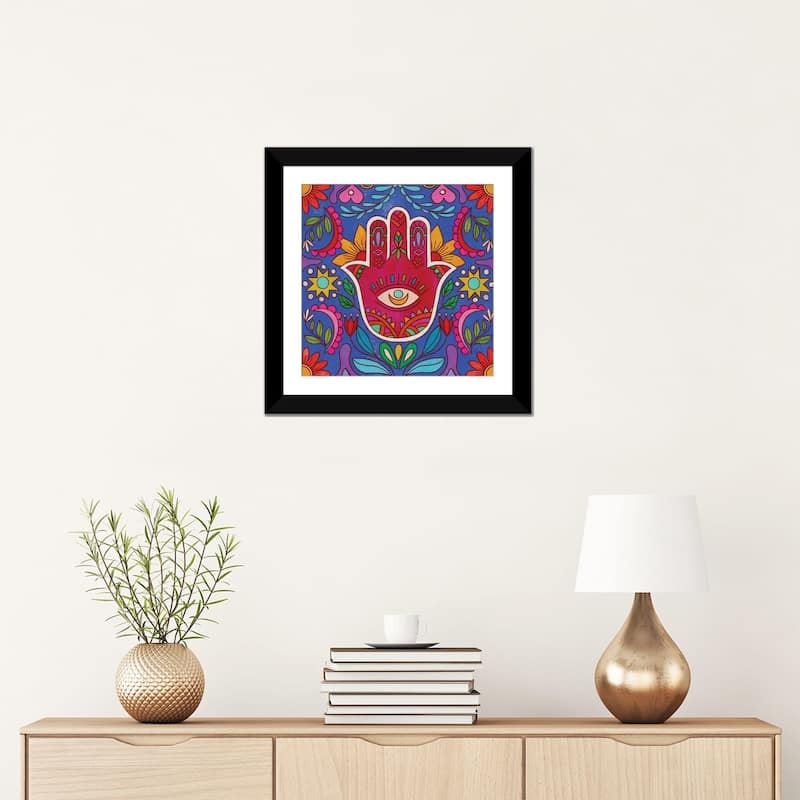 iCanvas "Colorful Hamsa Hand" by Olivia B√ºrki