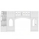 preview thumbnail 10 of 23, Twin Size Multifunctional Loft Bed with Storage Staircase Ladder, Castle Shaped Kids Bed Frame with Guardrails