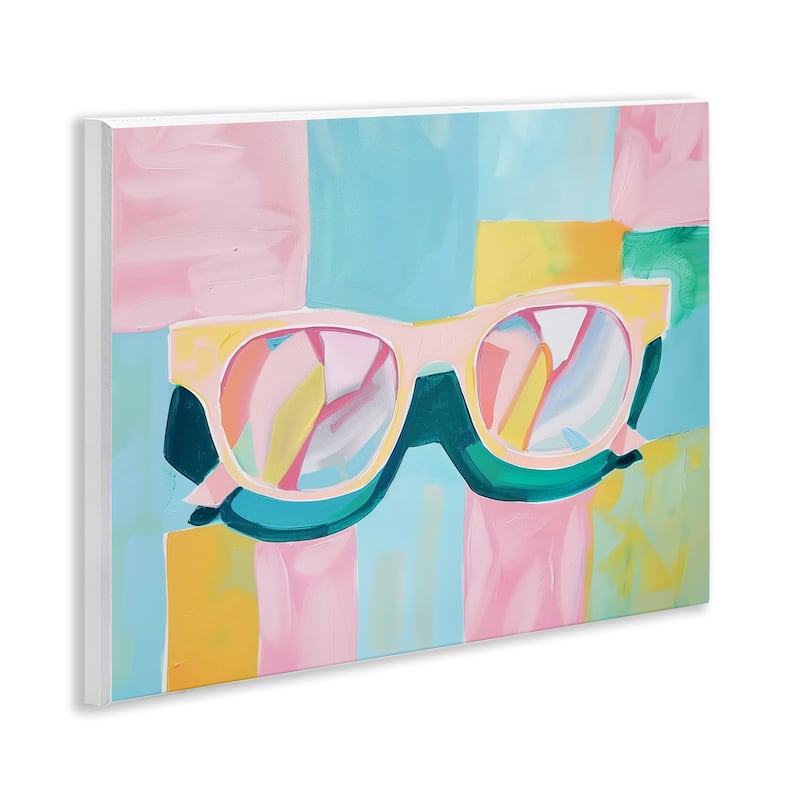 Stupell Blocked Pastels & Sunglasses Wall Plaque Art Design By Arlington Prints