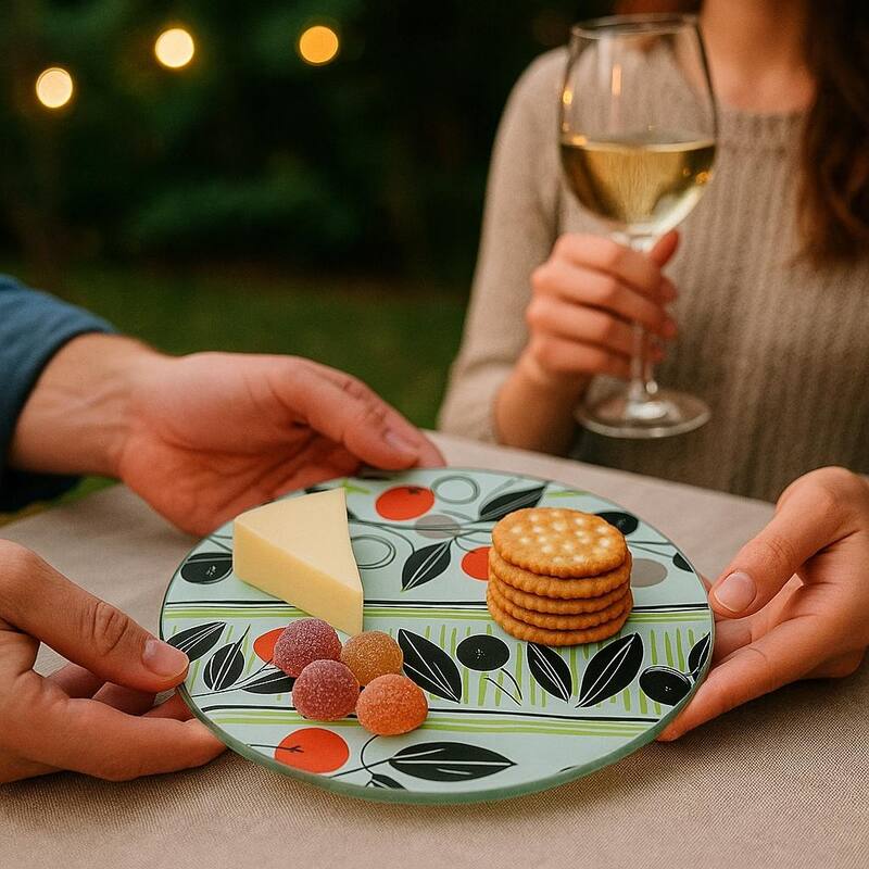 Creative Home Tempered Glass 8" Round Trivet