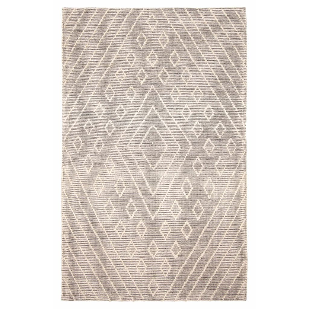 ECARPETGALLERY Braid weave Sienna Grey Wool Rug - 5'1 x 7'11
