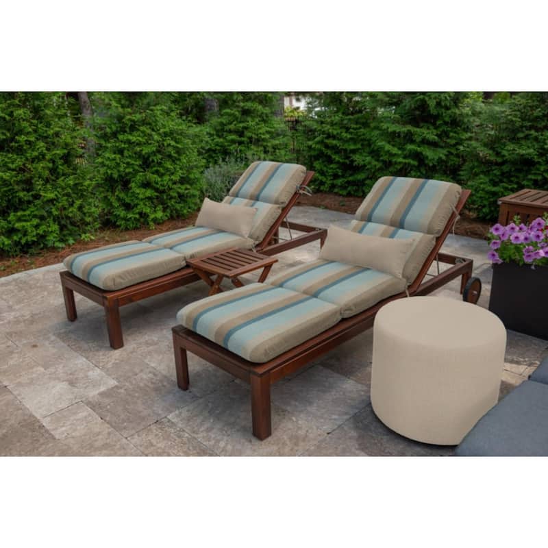 Casual Cushion Sunbrella® Fabric 1-Piece Outdoor Chaise Cushion, 22.5"W x 74"L - 22.5"W x 74"L