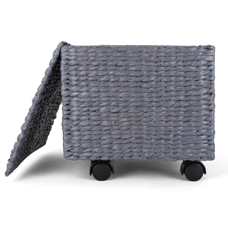 Seagrass Rolling File Cabinet