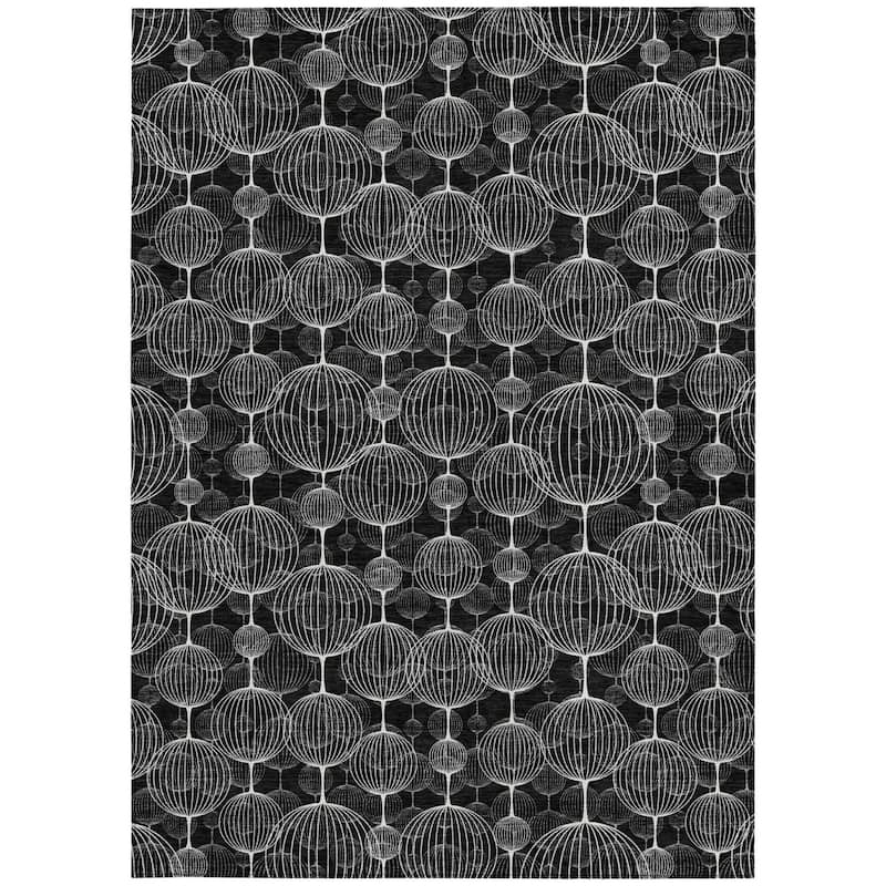 HomeRoots Geometric Transitional Rectangle Outdoor Rug