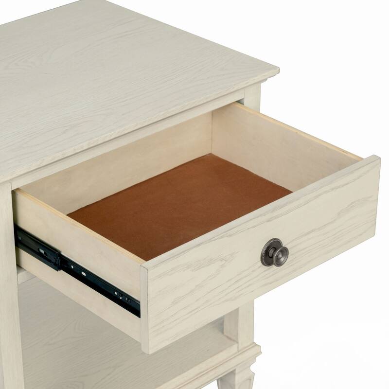 Victoria Bedside Table Antique Cream