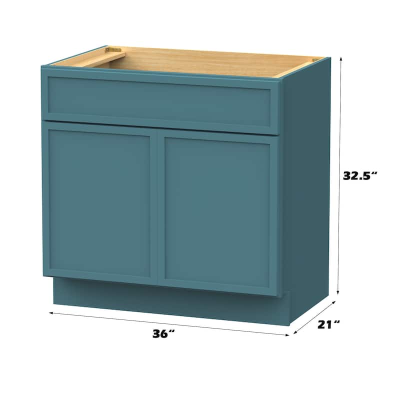 Vanity Art 36" Freestanding Single Base Storage Cabinet with Soft Close Doors